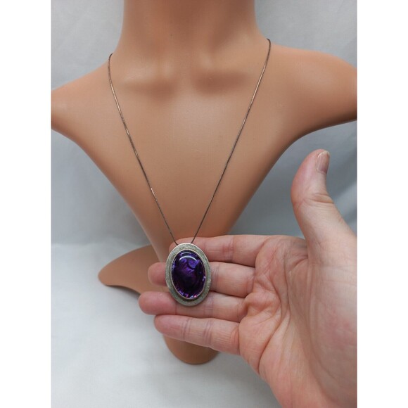 Bruce Wood Navajo Paua Shell Pendant Brooch Combo Sterling - Picture 2 of 7